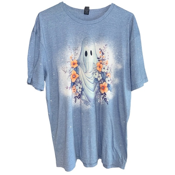 Ghost Floral Bleached Graphic Tee - XL - Picture 1 of 4